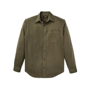 Filson Men's Twill Long Sleeve Shirt Military Olive 2XL