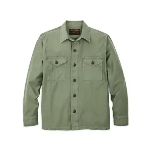 Filson Men's Field Shirt Jacket Washed Fatigue Green Large