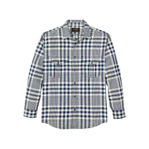 Filson Men's Lightweight Alaskan Guide Long Sleeve Shirt Indigo Multicolor Gingham 2XL