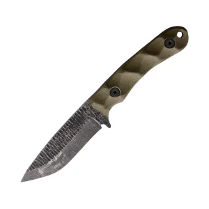 Stroup Knives GP2 Fixed Blade Knife 3.75" Drop Point 1095 Forged Blade G-10 Handle Olive Drab
