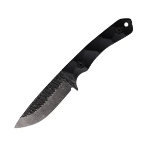 Stroup Knives GP2 Fixed Blade Knife 3.75" Drop Point 1095 Forged Blade G-10 Handle Black