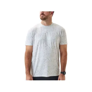 Burlebo Men's Go To Short Sleeve Crew Neck T Shirt Digi Camo - Ivory Large