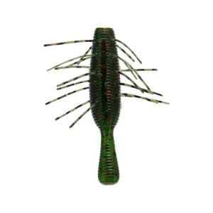 Yamamoto Fuzzy Nuki 3.5" Worm Watermelon Black and Red Flake