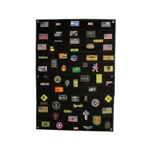 Merica Life Patch Panel Morale Patch Display Holder Large Black 27.5" x 39.3"