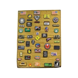 Merica Life Patch Panel Morale Patch Display Holder Medium Coyote 23.5" x 31.5"