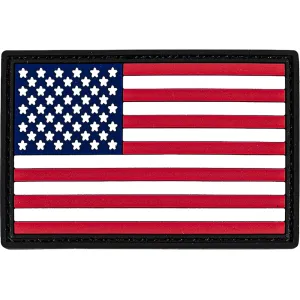 Merica Life US Flag Forward PVC Morale Patch Black Outline