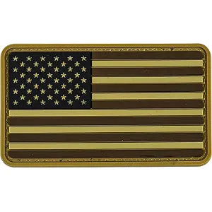 Merica Life US Flag Forward PVC Morale Patch Coyote