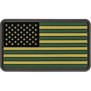 Merica Life US Flag Forward PVC Morale Patch Green