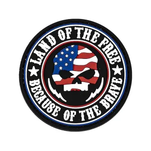 Merica Life Land of the Free Because of the Brave PVC Morale Patch
