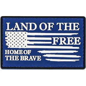 Merica Life Land of the Free Home of the Brave PVC Morale Patch