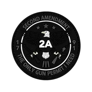 Merica Life Second Amendment Gun Permit PVC Morale Patch