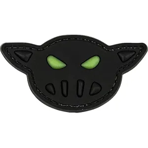 Merica Life Black Sheep Warrior Glow in Dark Face PVC Morale Patch Black