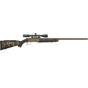 CVA Accura LR-X 45 Caliber Muzzleloading Rifle 30" Threaded Flat Dark Earth Barrel TrueTimber Strata Stock with KonusPro 4-12x44 Scope