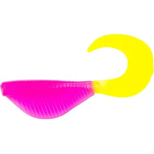 6th Sense Curly Clobber 2" Grub Pink-Treuse