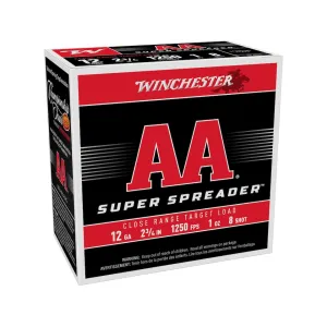 Winchester AA Super Spreader 12 Gauge Ammo 2-3/4" #8 Lead Shot 1 oz Case of 250 (10 Boxes of 25)