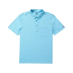 AFTCO Men's Qualifier Short Sleeve Polo Fathom Large