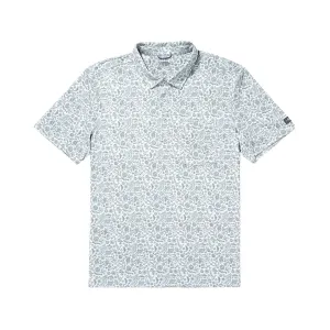 AFTCO Men's Qualifier Short Sleeve Polo Oyster Gray Medium