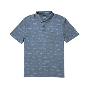 AFTCO Men's Qualifier Short Sleeve Polo Ink XL