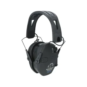 Walker's Razor Slim XTRM Low Profile Electronic Ear Muffs with Gel Pads and Tactigrip Headband Black