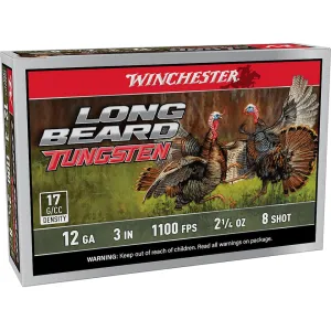 Winchester Long Beard Tungsten 12 Gauge Ammo 3" #8 Tungsten Alloy Shot 2-1/4 oz Box of 5