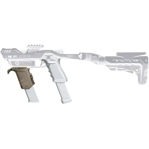 Recover Tactical MGX Angled Foregrip with Magazine Pouch for Small Frame Glock Polymer Catch Tan