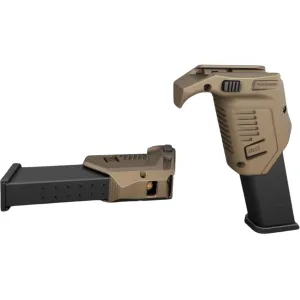 Recover Tactical MG45 Angled Foregrip with Magazine Pouch for Large Frame Glock Polymer Catch Tan