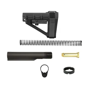 SB Tactical SBA4 AR-15 Pistol Brace Black with Mil-Spec Carbine Buffer Tube Kit