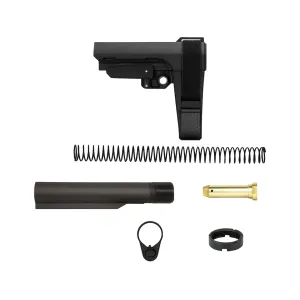 SB Tactical SBA3 AR-15 Pistol Brace Black with Mil-Spec Carbine Buffer Tube Kit