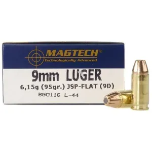 Magtech 9mm Luger Ammo 95 Grain Jacketed Soft Point Case of 1000 (20 Boxes of 50)