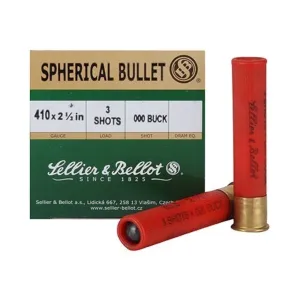 Sellier & Bellot 410 Ammo 2-1/2" #000 Buckshot 3 Pellets Case of 500 (20 Boxes of 25)