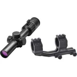 Burris RT6 Rifle Scope 30mm Tube 1-6x 24mm Illuminated Ballistic AR Reticle Black with AR-P.E.P.R. Cantilever Mount
