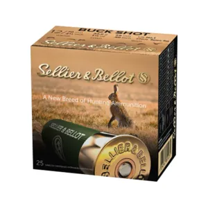 Sellier & Bellot 12 Gauge Ammo 2-3/4" #1 Buckshot 12 Pellets Case of 250 (10 Boxes of 25)