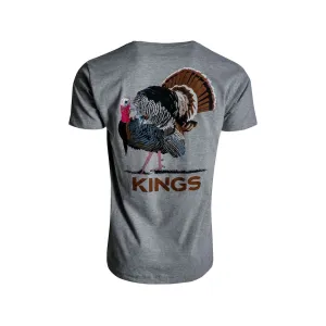 Kings Camo Men's Strutter Short Sleeve Crew Neck T Shirt Heather Gray 2XL
