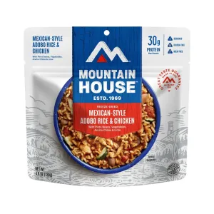 Mountain House Mexican Style Adobo Rice & Chicken Gluten Free Freeze Dried Food 6PK