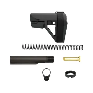 SB Tactical SBA5 AR-15 Pistol Brace Black with Mil-Spec Carbine Buffer Tube Kit