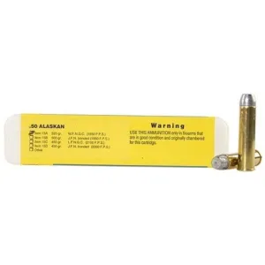 Buffalo Bore 50 Alaskan Ammo 525 Grain Flat Nose Box of 20