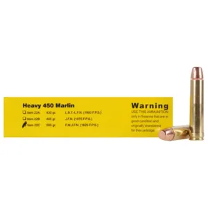 Buffalo Bore 450 Marlin Ammo 500 Grain Full Metal Jacket Box of 20
