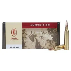 Nosler Custom 264 Winchester Magnum Ammo 125 Grain Nosler Partition Jacketed Soft Point Box of 20