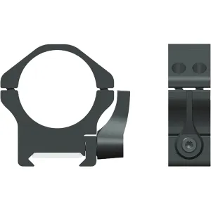 Warne Maxima Horizontal QD Picatinny Scope Rings 1" High Matte Black