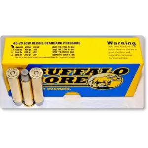 Buffalo Bore 45-70 Government Ammo 430 Grain Flat Nose Low Recoil Box of 20