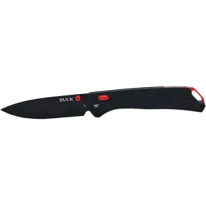 Buck Knives Nomad Pocket Knife 3.25" Drop Point D2 Black Blade Aluminum Handle Black