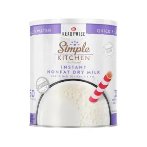 ReadyWise Simple Kitchen Instant Nonfat Milk Freeze Dried #10 Can