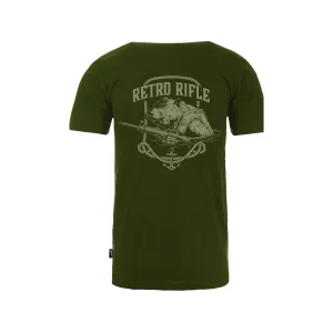 Retro Rifle Men's Beaver Crew Neck T Shirt Green 2XL