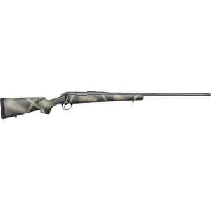 Bergara Highlander Bolt Action Rifle 6.5 Creedmoor 24" Fluted Cerakote Sniper Gray Threaded Barrel Cerakote Sniper Gray Frame Camo Field Stock