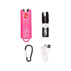 Byrna Duo Rechargeable Personal Alarm with Bad Guy Repellant Pepper Spray Pink