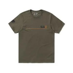 5.11 Men's Wrap Lockup Short Sleeve Crew Neck T Shirt Ranger Green Large