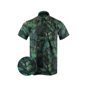 Retro Rifle Men's Chill Chimp Short Sleeve Shirt Green Large