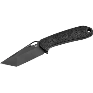 HK FX03 Fixed Blade Knife 3.11" Tanto Point CPM MagnaCut Black Blade Fiberglass Reinforced Nylon (FRN) Handle Black