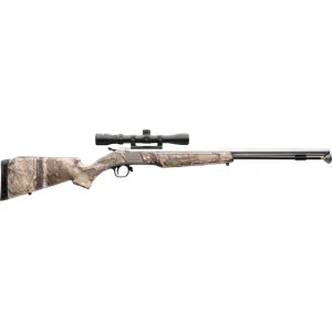 CVA Wolf 50 Caliber Muzzleloading Rifle 24" Stainless Steel Barrel Realtree APX Stock with KonusShot 3-9x32 Scope