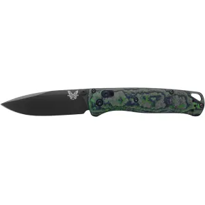 Benchmade Custom Bugout Pocket Knife 3.25" Drop Point CPM MagnaCut Black Cerakote Blade Fat Carbon Handle Jungle Wear